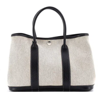 Pre-owned Hermes  Hermes Garden Party Tote Toile And Leather 30 In Multi