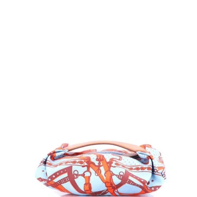 Pre-owned Hermes  Hermes Balusoie Bag Printed Silk And Leather In Multi