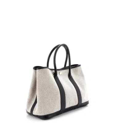Pre-owned Hermes  Hermes Garden Party Tote Toile And Leather 30 In Multi