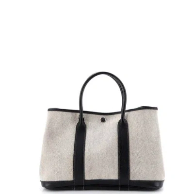 Pre-owned Hermes  Hermes Garden Party Tote Toile And Leather 30 In Multi
