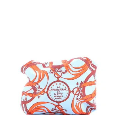 Pre-owned Hermes  Hermes Balusoie Bag Printed Silk And Leather In Multi