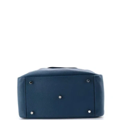 Pre-owned Hermes  Hermes Lindy Bag Clemence 34 In Blue