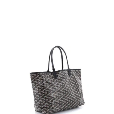 Pre-owned Goyard  Goyard Saint Louis Tote Coated Canvas Pm In Black