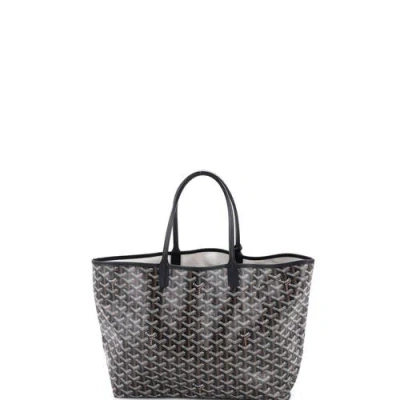 Pre-owned Goyard  Goyard Saint Louis Tote Coated Canvas Pm In Black