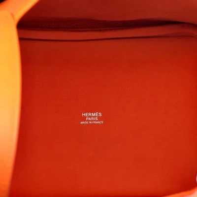 Pre-owned Hermes  Hermes Cargo Picotin Lock Bag Canvas And Swift Pm In Orange