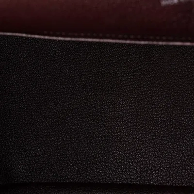 Pre-owned Hermes  Hermes Jypsiere Bag Clemence 34 In Burgundy