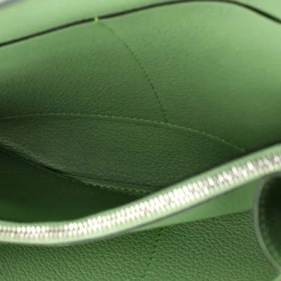 Pre-owned Hermes  Hermes Kelly To Go Wallet Evercolor In Green