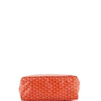 Pre-owned Goyard  Goyard Saint Louis Tote Coated Canvas Pm In Orange