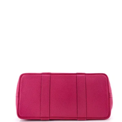 Pre-owned Hermes  Hermes Garden Party Tote Leather 36 In Purple