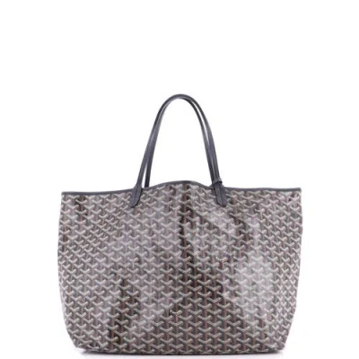 Pre-owned Goyard  Goyard Saint Louis Tote Coated Canvas Gm In Black
