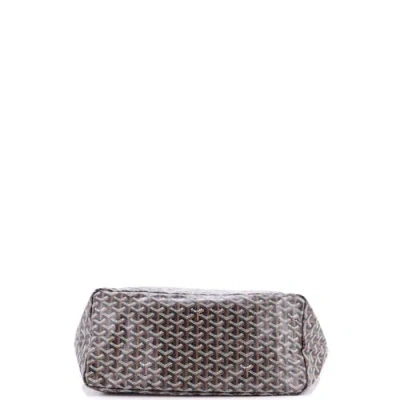 Pre-owned Goyard  Goyard Saint Louis Tote Coated Canvas Gm In Black
