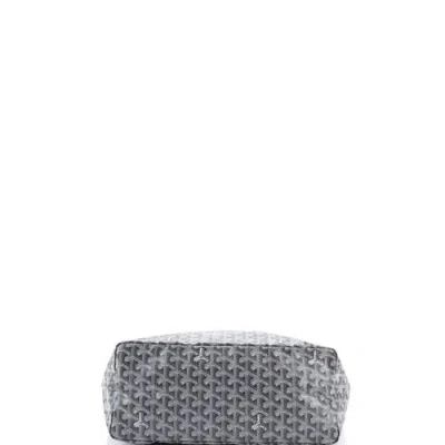 Pre-owned Goyard  Goyard Saint Louis Tote Coated Canvas Pm In Gray