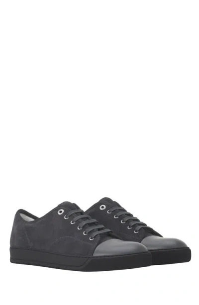 Lanvin Dbb1 Leather And Suede Sneakers In Multi