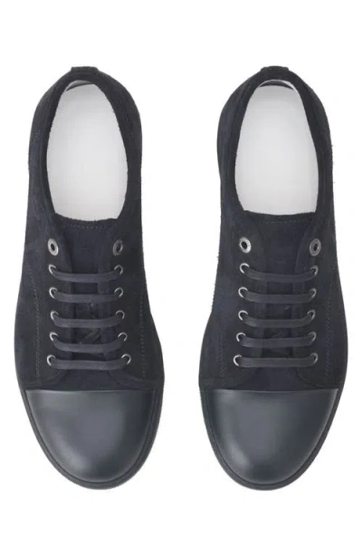 Lanvin Dbb1 Leather And Suede Sneakers In Multi