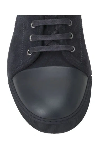 Lanvin Dbb1 Leather And Suede Sneakers In Multi