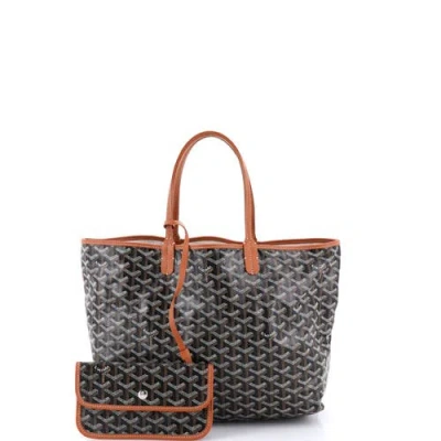 Pre-owned Goyard  Goyard Saint Louis Tote Coated Canvas Pm In Brown