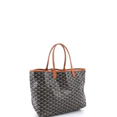 Pre-owned Goyard  Goyard Saint Louis Tote Coated Canvas Pm In Brown