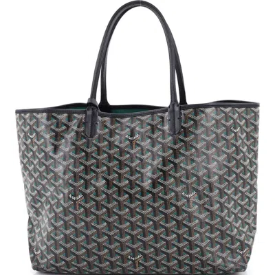 Pre-owned Goyard  Goyard Saint Louis Tote Claire Voie Coated Canvas Pm In Gray