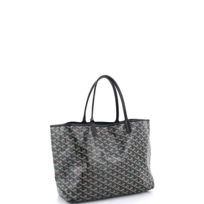 Pre-owned Goyard  Goyard Saint Louis Tote Claire Voie Coated Canvas Pm In Gray