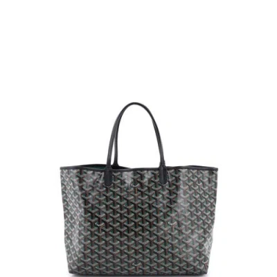 Pre-owned Goyard  Goyard Saint Louis Tote Claire Voie Coated Canvas Pm In Gray