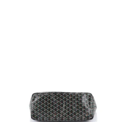 Pre-owned Goyard  Goyard Saint Louis Tote Claire Voie Coated Canvas Pm In Gray