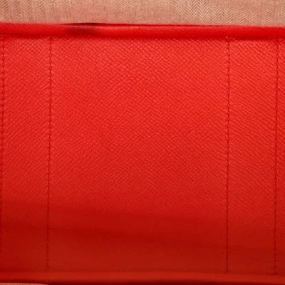 Pre-owned Hermes  Hermes Garden Party Tote Leather 30 In Red