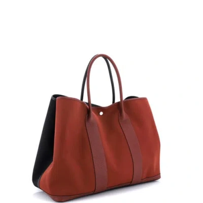 Pre-owned Hermes  Hermes Garden Party Voyage Tote Toile And Leather 49