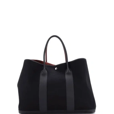 Pre-owned Hermes  Hermes Garden Party Voyage Tote Toile And Leather 49