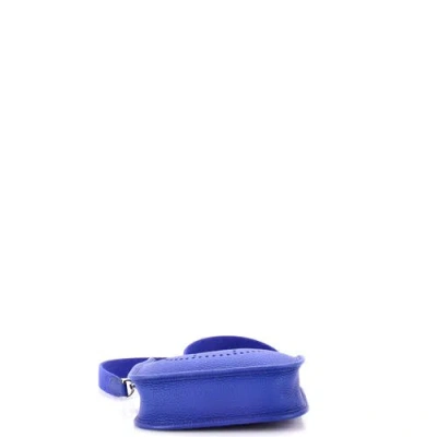 Pre-owned Hermes  Hermes Evelyne Bag Gen Iii Clemence Tpm In Blue