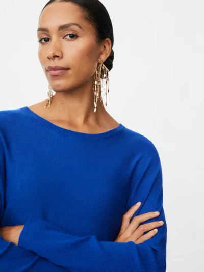 Masai Copenhagen Long Sleeve Round Neck Knit Sweater In Blue