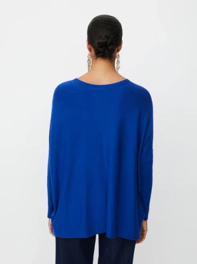 Masai Copenhagen Long Sleeve Round Neck Knit Sweater In Blue