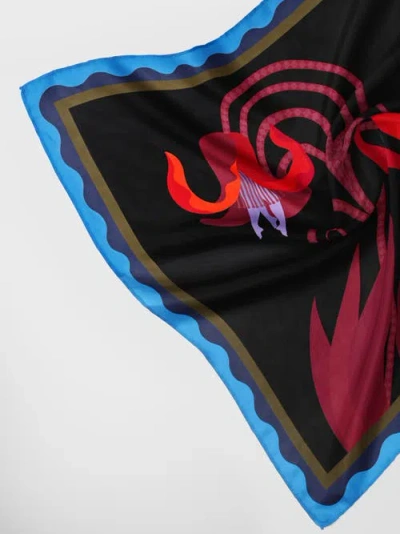 Alas Square Silk Shawl In Multi