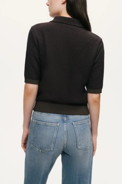 Nocturne Contrast-trim Short-sleeve Cardigan In Multi