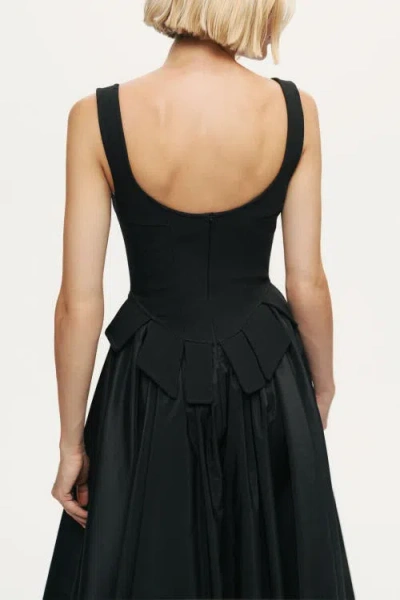 Nocturne Laced Corset Maxi Dress In Black