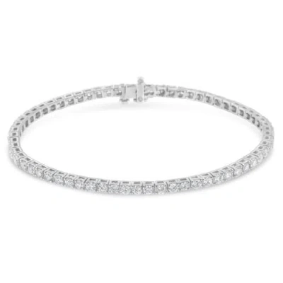 Haus Of Brilliance Igi Certified 8.0 Cttw Diamond 14k White Gold Tennis Bracelet In Gray