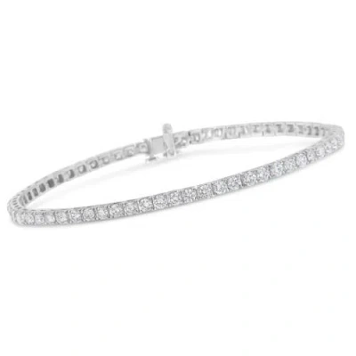 Haus Of Brilliance Igi Certified 8.0 Cttw Diamond 14k White Gold Tennis Bracelet In Gray