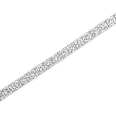 Haus Of Brilliance Igi Certified 8.0 Cttw Diamond 14k White Gold Tennis Bracelet In Gray
