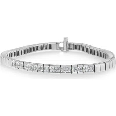 Haus Of Brilliance 14k White Gold 1.00 Cttw Princess Cut Diamond Bracelet In White
