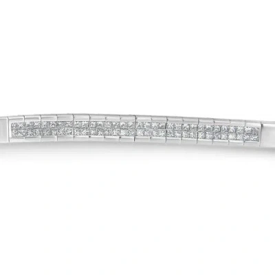 Haus Of Brilliance 14k White Gold 1.00 Cttw Princess Cut Diamond Bracelet In White
