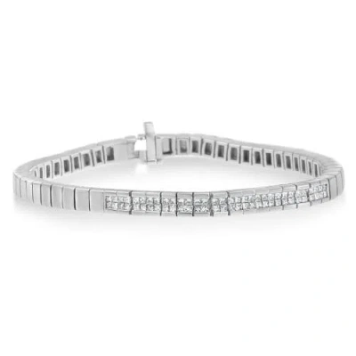 Haus Of Brilliance 14k White Gold 1.00 Cttw Princess Cut Diamond Bracelet In White