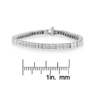 Haus Of Brilliance 14k White Gold 1.00 Cttw Princess Cut Diamond Bracelet In White