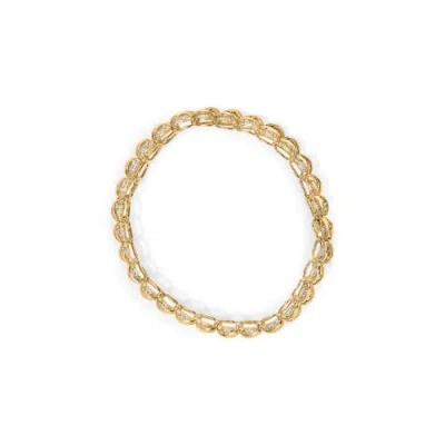 Haus Of Brilliance 10k Yellow Gold 4.00 Cttw Pave Diamond Classic Link Bracelet In Gold