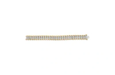 Haus Of Brilliance 10k Yellow Gold 4.00 Cttw Pave Diamond Classic Link Bracelet In Gold