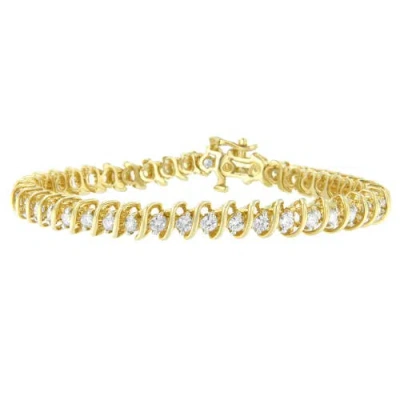 Haus Of Brilliance 14k Yellow Gold 3.00 Cttw Diamond Spiral Link Bracelet In Gold