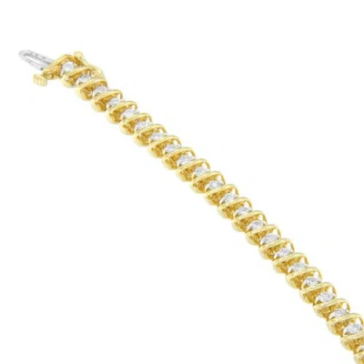 Haus Of Brilliance 14k Yellow Gold 3.00 Cttw Diamond Spiral Link Bracelet In Gold