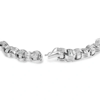 Haus Of Brilliance 14k White Gold 1/2 Cttw Diamond Knotted Byzantine Link Bracelet In Gold