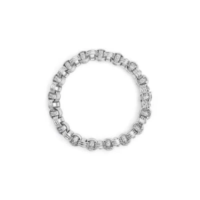 Haus Of Brilliance 14k White Gold 1/2 Cttw Diamond Knotted Byzantine Link Bracelet In Gold