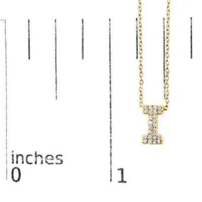 Haus Of Brilliance 10k Gold Diamond Accent "a-z" Initial Bubble Pendant Necklace In Gold