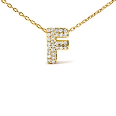 Haus Of Brilliance 10k Gold Diamond Accent "a-z" Initial Bubble Pendant Necklace In Gold