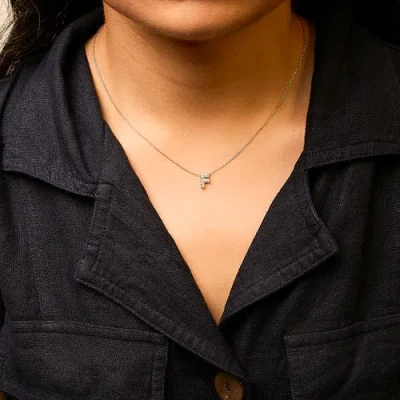 Haus Of Brilliance 10k Gold Diamond Accent "a-z" Initial Bubble Pendant Necklace In Gold